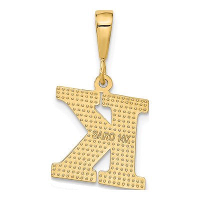 14K Yellow Gold Initial K Charm – view 4