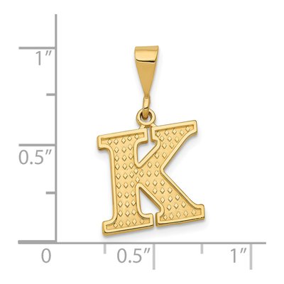 14K Yellow Gold Initial K Charm – view 5