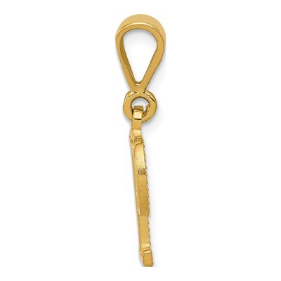 14K Yellow Gold Initial P Charm – view 3