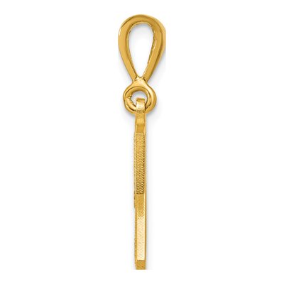 14K Yellow Gold Textured Initial Z Charm – view 2