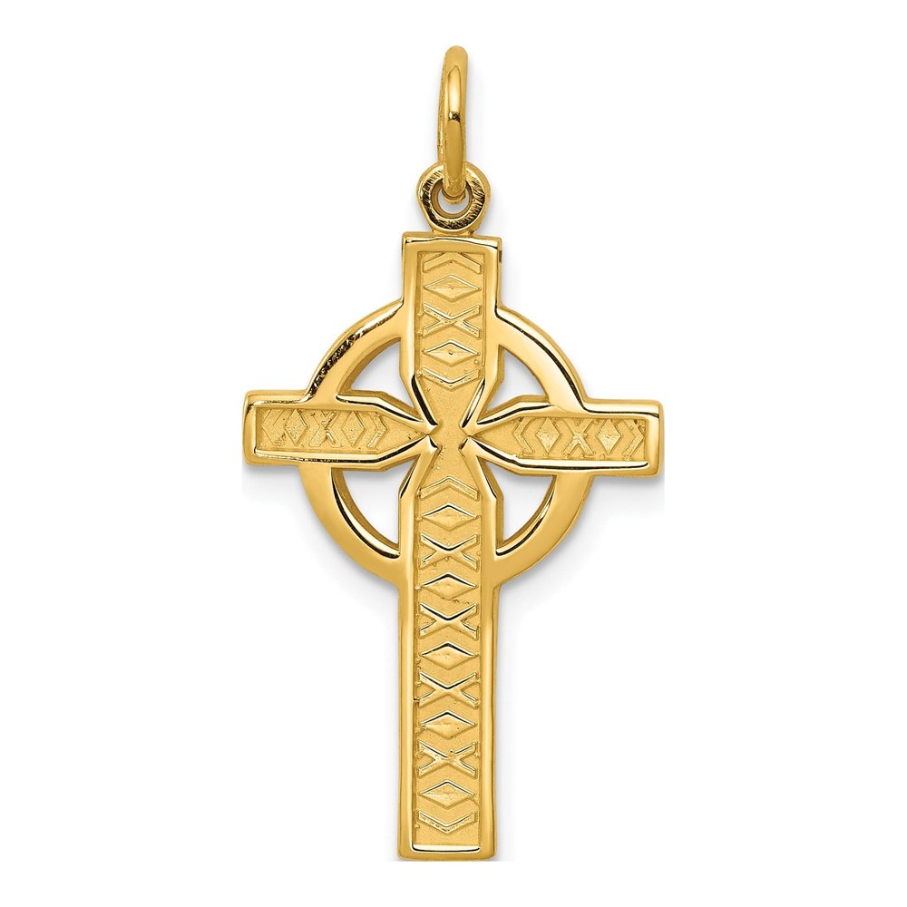 14K Yellow Gold Celtic Cross Pendant