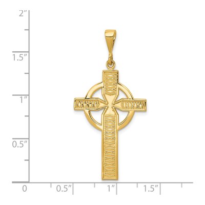 14K Yellow Gold Celtic Cross Pendant – view 4