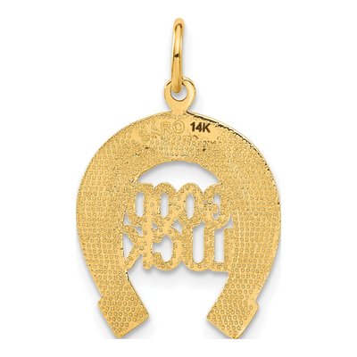 14K Yellow Gold Horseshoe Charm – view 4