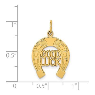 14K Yellow Gold Horseshoe Charm – view 5