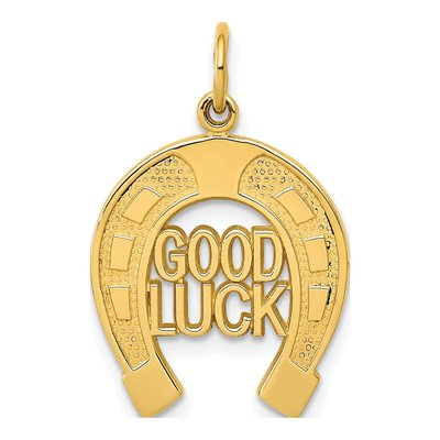 14K Yellow Gold Horseshoe Charm