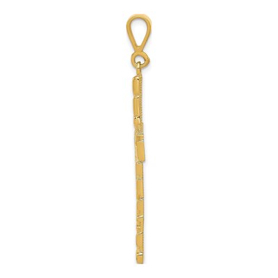 14K Yellow Gold Nugget Style Cross Pendant – view 3