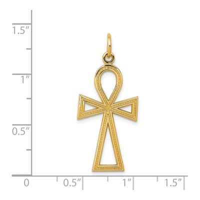 14K Yellow Gold Ankh Cross Pendant – view 4