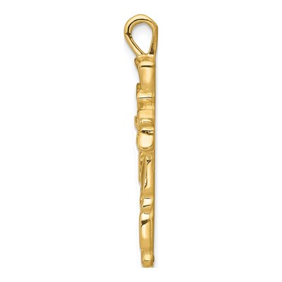 14K Yellow Gold Nugget Cross Pendant – view 3