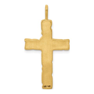 14K Yellow Gold Nugget Cross Pendant – view 5