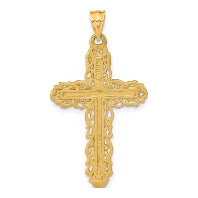 14K Yellow Gold Crucifix Charm – view 4