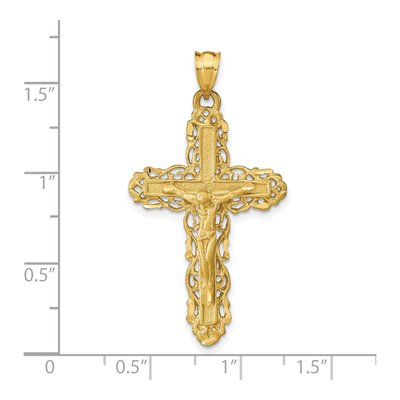 14K Yellow Gold Crucifix Charm – view 5