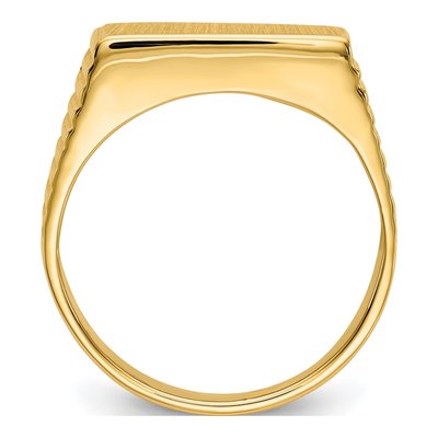 Men's 14K Yellow Gold Signet Ring – view 3