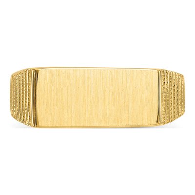 Men's 14K Yellow Gold Signet Ring – view 5