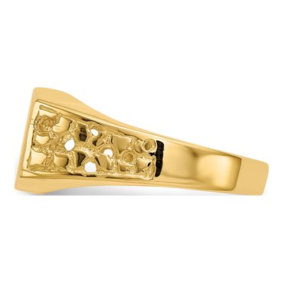 Men's 14K Yellow Gold Octagon Nugget Signet Ring – view 3
