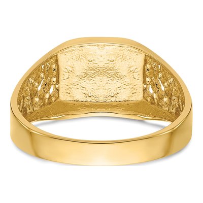 Men's 14K Yellow Gold Octagon Nugget Signet Ring – view 5