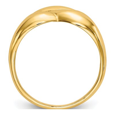 14K Yellow Gold Twisted Dome Ring – view 3