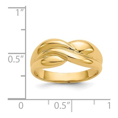 14K Yellow Gold Twisted Dome Ring – view 4