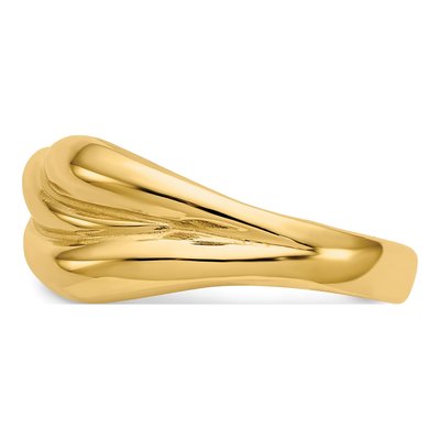 14K Yellow Gold Twisted Dome Ring – view 5