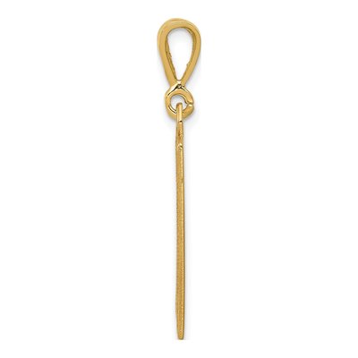 14K Yellow Gold Caduceus Pendant – view 3
