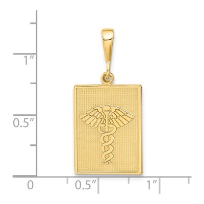 14K Yellow Gold Caduceus Pendant – view 5