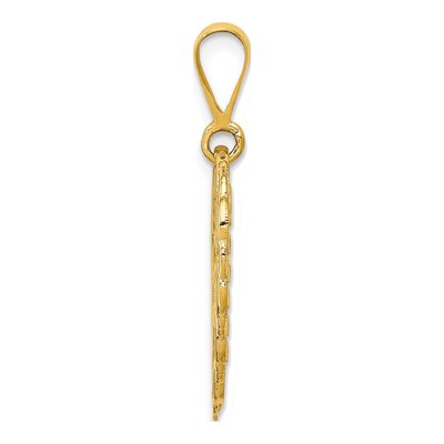 14K Yellow Gold Reversible I LOVE YOU Heart Pendant – view 3