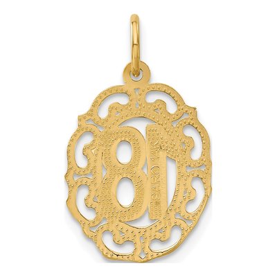 14K Yellow Gold Oval Pendant – view 3