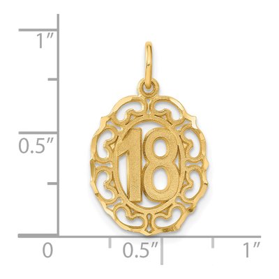 14K Yellow Gold Oval Pendant – view 4