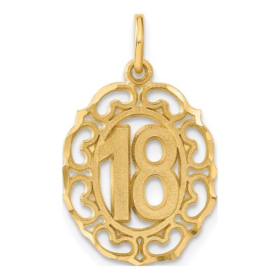 14K Yellow Gold Oval Pendant