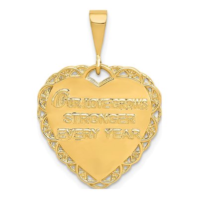 14K Yellow Gold 25th Anniversary Reversible Charm – view 4