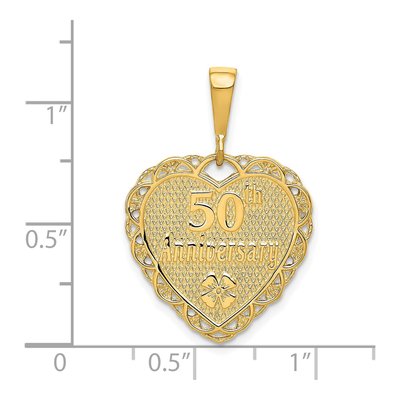 14K Yellow Gold 50th Anniversary Reversible Charm – view 4