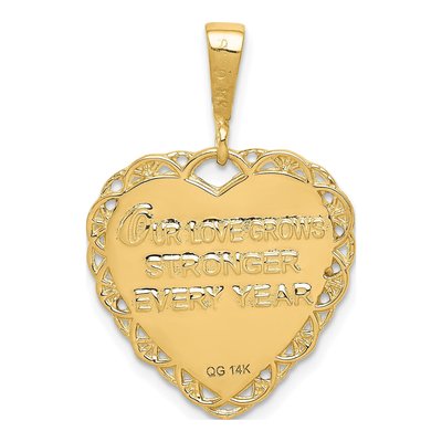 14K Yellow Gold 50th Anniversary Reversible Charm – view 5