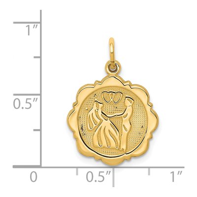 14K Yellow Gold Bride Groom Pendant – view 5
