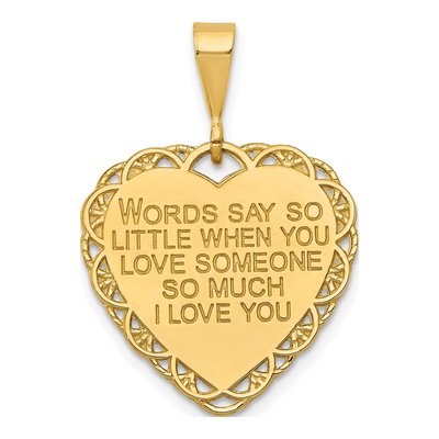 14K Yellow Gold Reversible 'for My Mom' Heart Charm – view 5