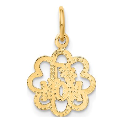 14K Yellow Gold MOM Number 1 Pendant – view 4