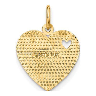 14K Yellow Gold 'very Special Sis' Heart Charm – view 4