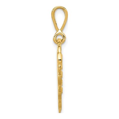 14K Yellow Gold Reversible Heart Charm – view 3