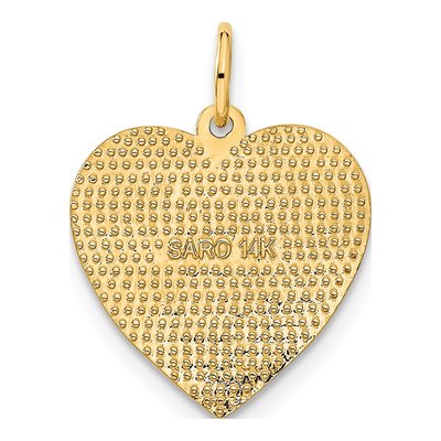 14K Yellow Gold Daddy's Little Girl Heart Charm – view 4