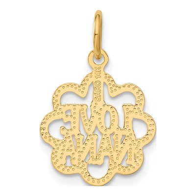 14K Yellow Gold I Love Nana Pendant – view 4