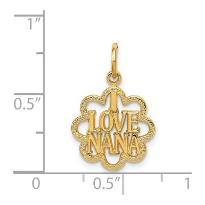 14K Yellow Gold I Love Nana Pendant – view 5