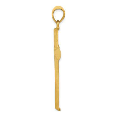 14K Yellow Gold Diamond-Cut Cross Pendant – view 3