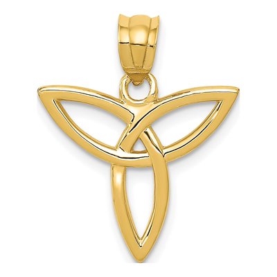 14K Yellow Gold Trinity Symbol Pendant