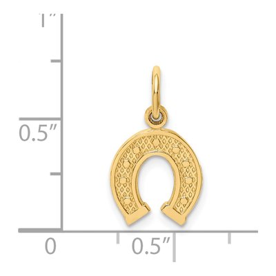 14K Yellow Gold Horseshoe Pendant – view 5