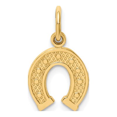 14K Yellow Gold Horseshoe Pendant