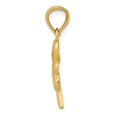 14K Yellow Gold Shamrock Pendant – view 3