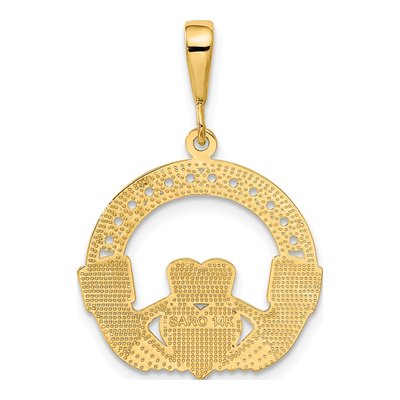 14K Yellow Gold Claddagh Pendant – view 5