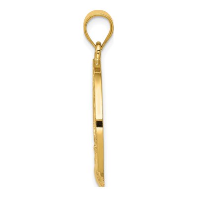 14K Yellow Gold Claddagh Friendship Pendant – view 3