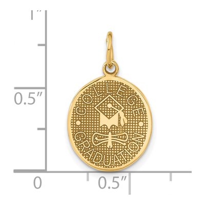 14K Yellow Gold Graduation Cap Pendant – view 5