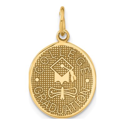 14K Yellow Gold Graduation Cap Pendant