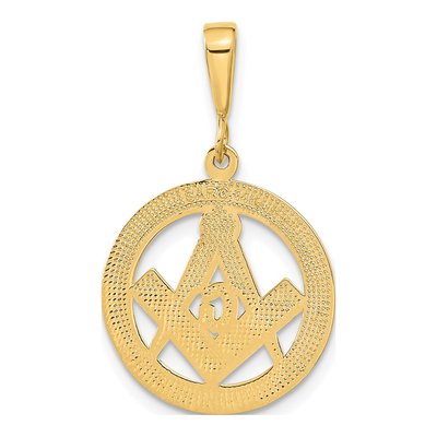 14K Yellow Gold Masonic Symbol Pendant – view 4