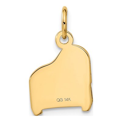 14K Yellow Gold Baby Grand Piano Charm – view 4